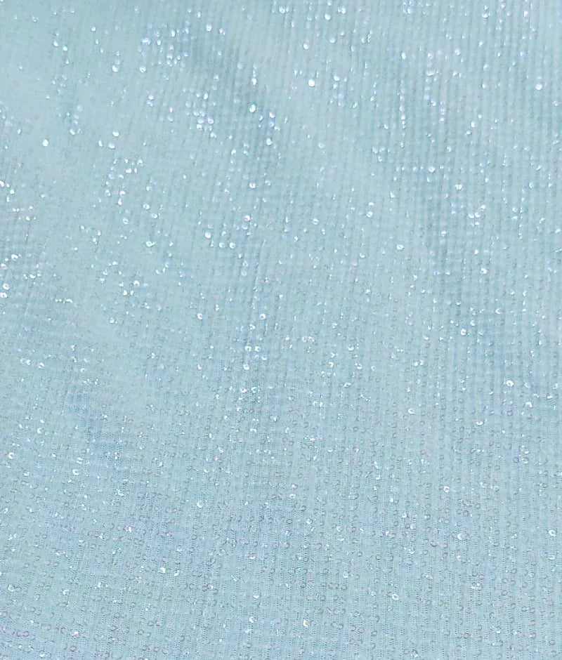 Luxe Blue Sequence Embroidery Gown