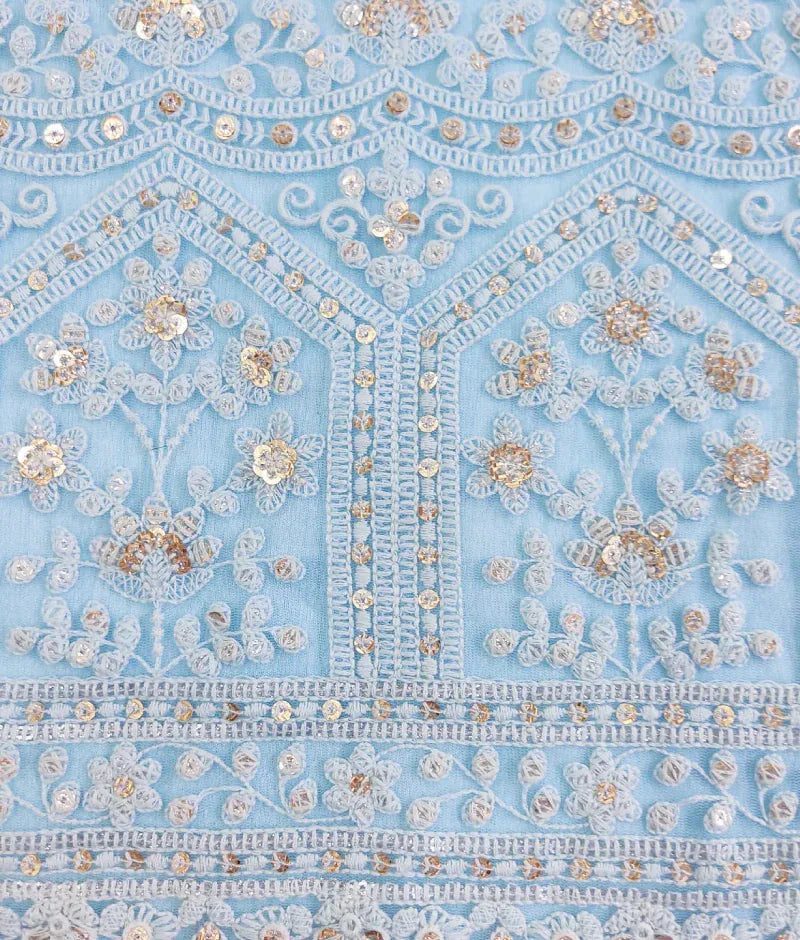 Luxe Blue Thread Lehenga for Girls