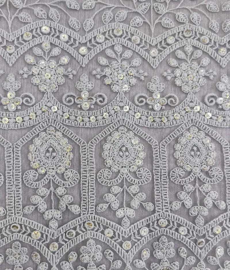 Luxe Grey Thread Lehenga for Girls