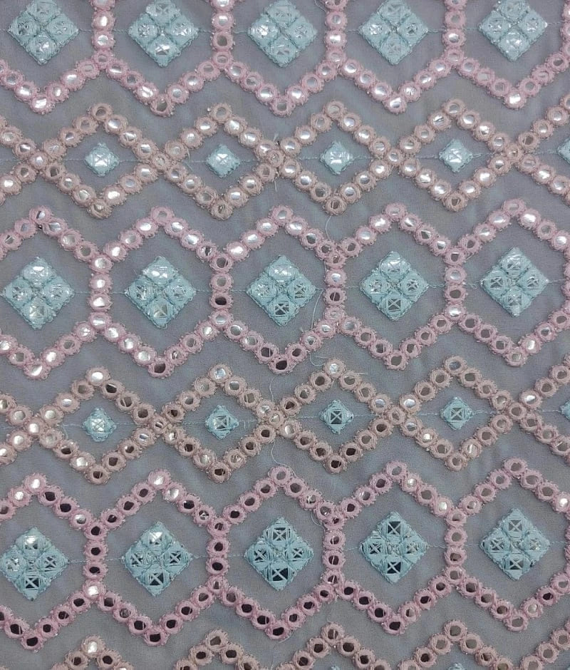 Luxe Mirror Embroidered Kurti Sharara