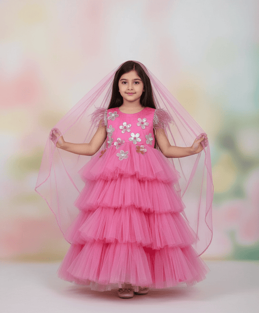 Luxe Pink Satin Gown