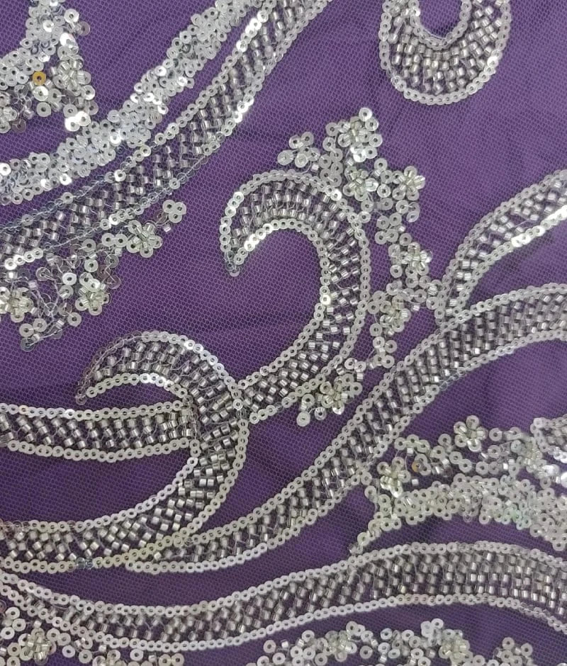 Luxe Purple Cut Dana Embroidered Lehenga Choli Set