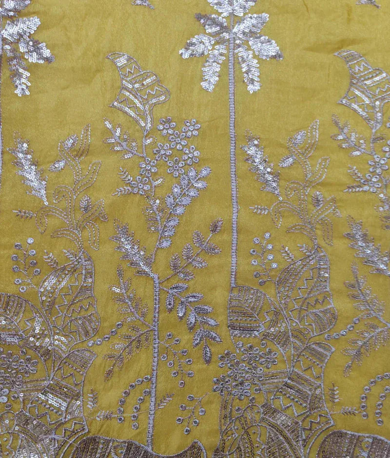 Luxe Yellow Embroidered Kurti Lehenga Set