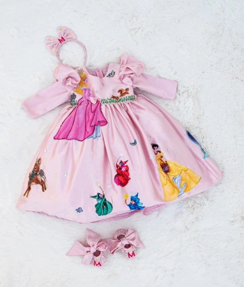 Manufactured by FAYON KIDS (Noida, U.P) Baby Pink Satin Gown