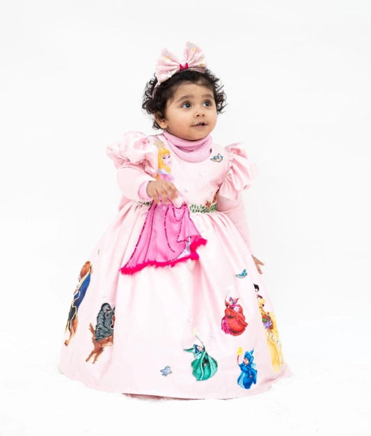 Manufactured by FAYON KIDS (Noida, U.P) Baby Pink Satin Gown