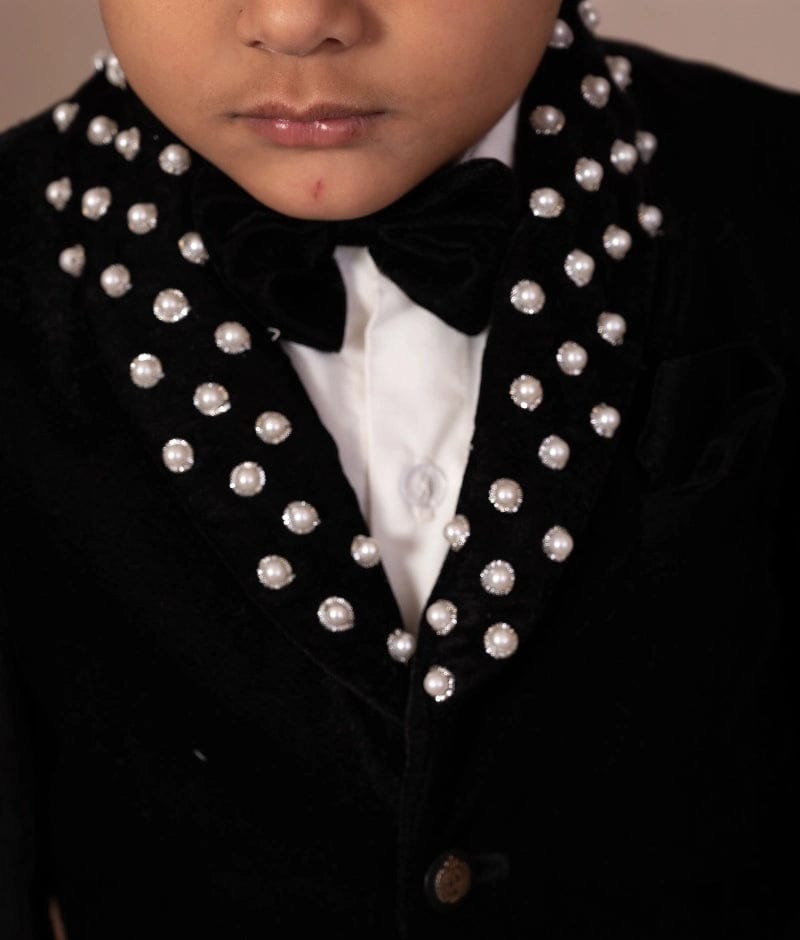Black Velvet Coat with Pant