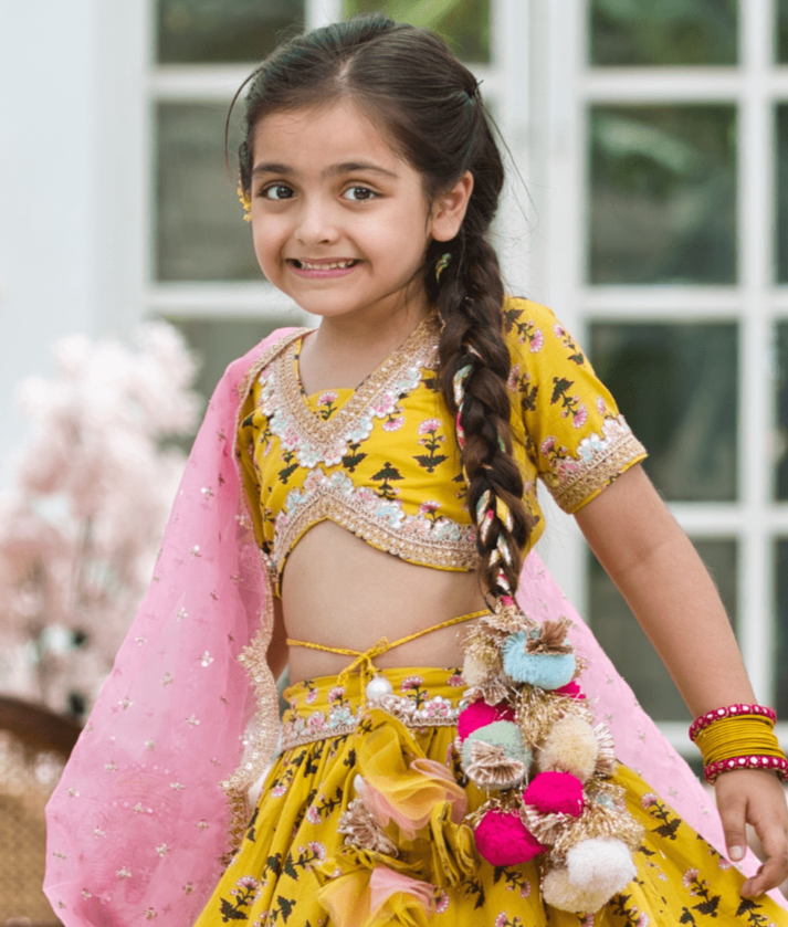 Manufactured by FAYON KIDS (Noida, U.P) Blue and Pink Pompom Parandi