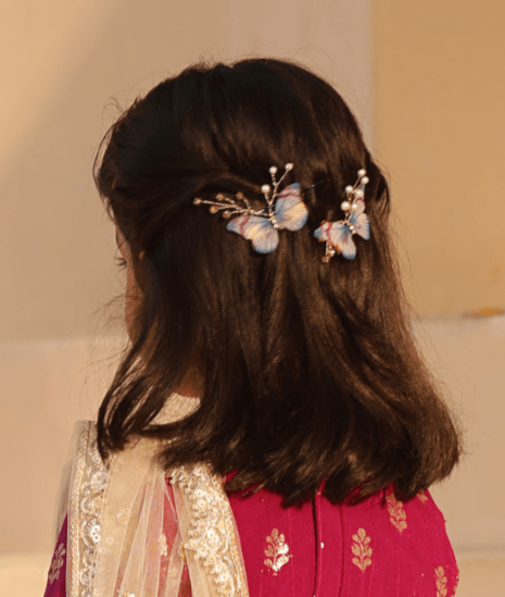 Manufactured by FAYON KIDS (Noida, U.P) Blue and Pink Shaded Butterfly Hair Accessory