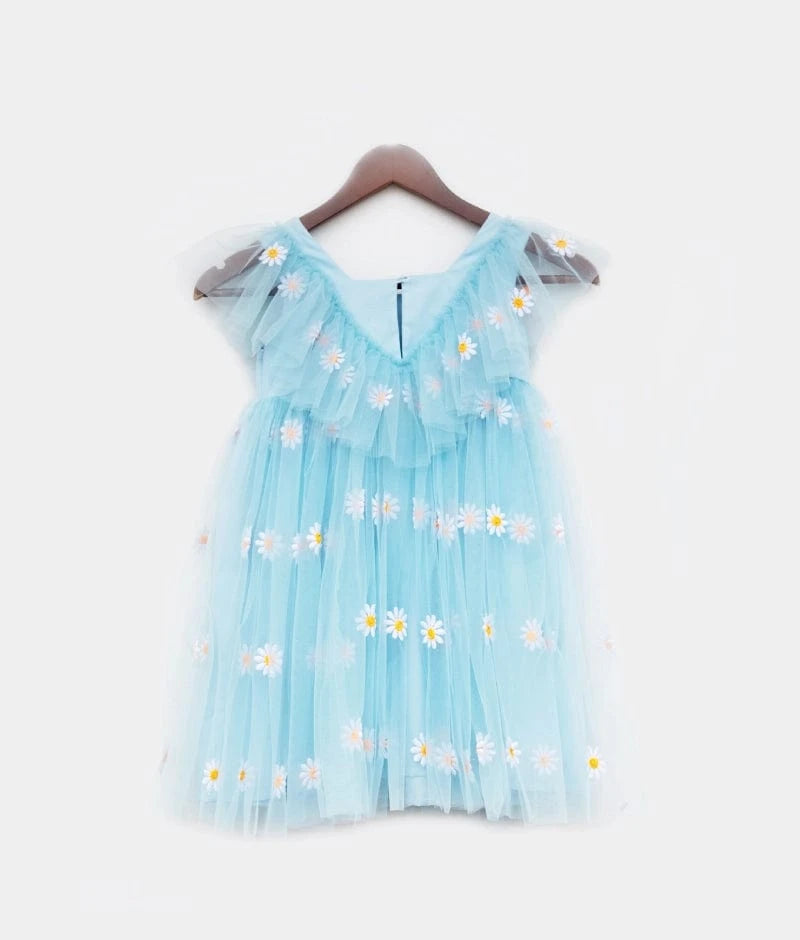 Manufactured by FAYON KIDS (Noida, U.P) Blue Bloom Net Dress
