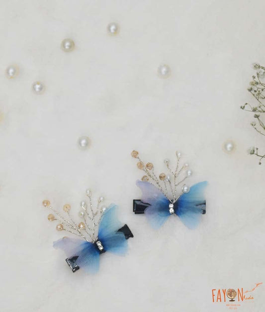Manufactured by FAYON KIDS (Noida, U.P) Blue Butterfly Hair Accessory for Girls