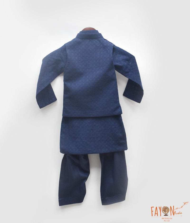 Manufactured by FAYON KIDS (Noida, U.P) Blue Nehru Jacket Set