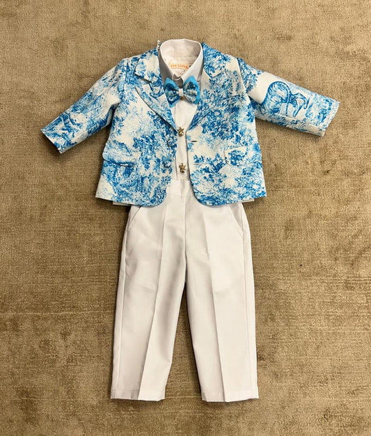 Manufactured by FAYON KIDS (Noida, U.P) Blue Printed Coat Set