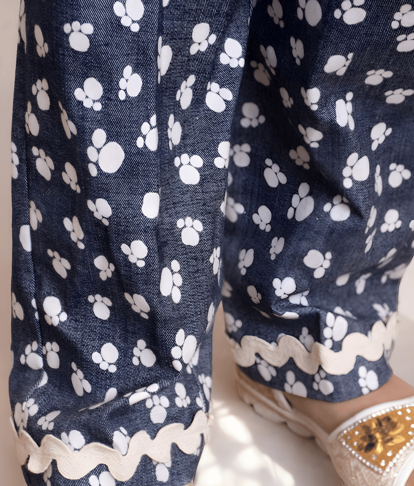 Manufactured by FAYON KIDS (Noida, U.P) Blue Printed Peplum Top with Pant for Girls