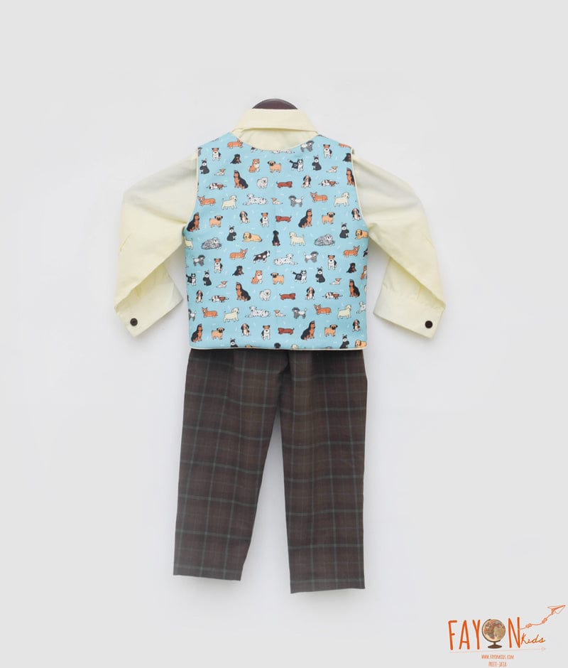 Animal Print Waistcoat Set