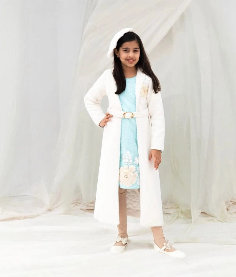 Blue Sequence Dress with Jacket