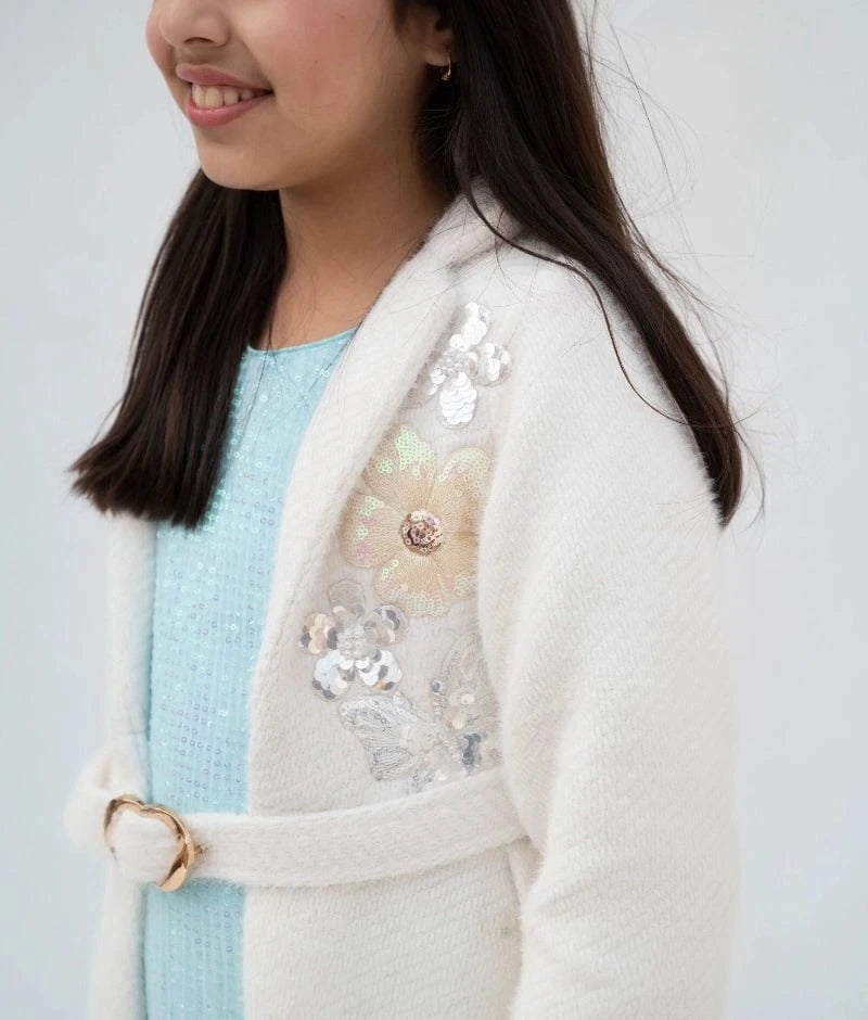 Blue Sequence Dress with Jacket