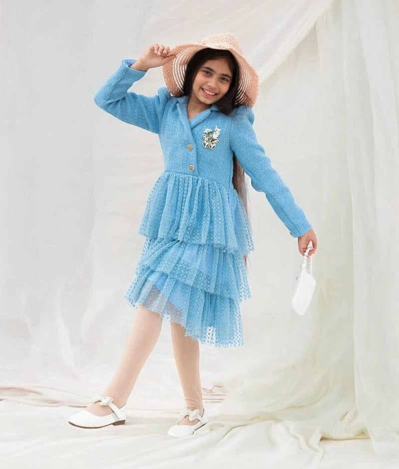 Blue Tweed Frock