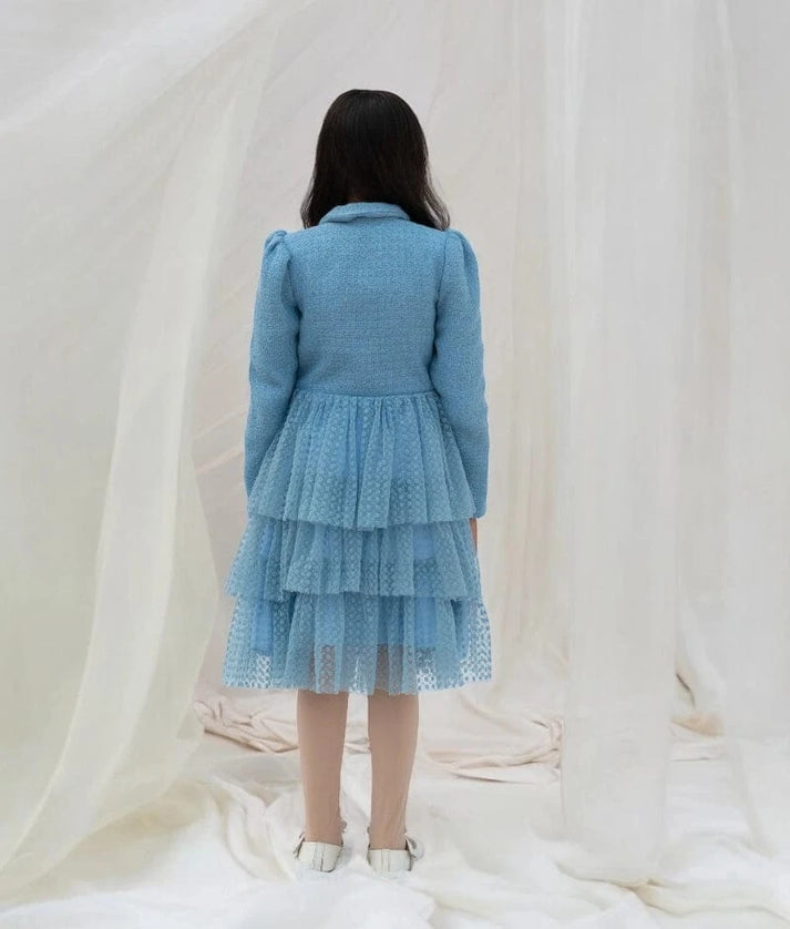 Blue Tweed Frock
