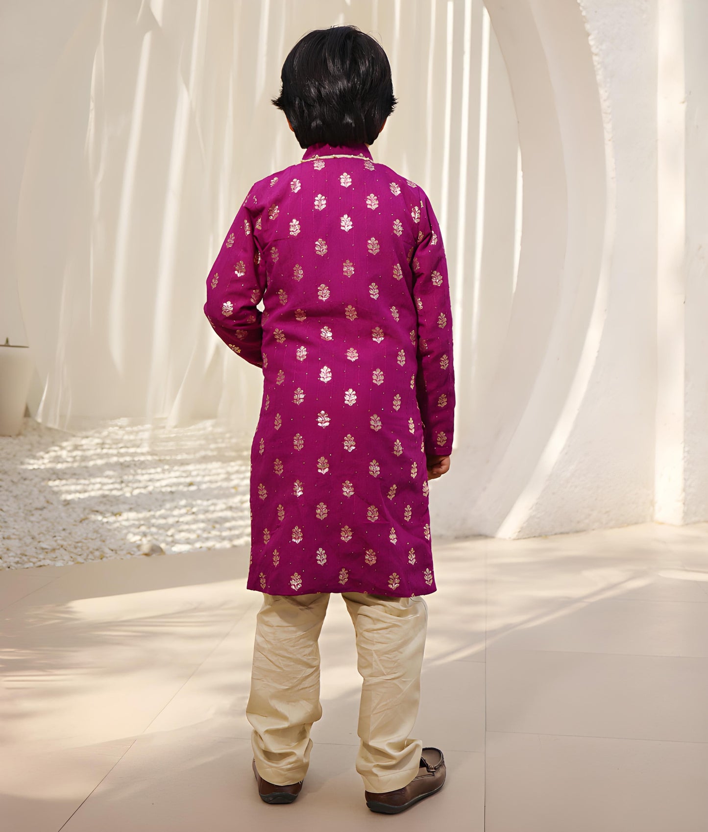 Manufactured by FAYON KIDS (Noida, U.P) Brocade Jacket with Kurta and Pant