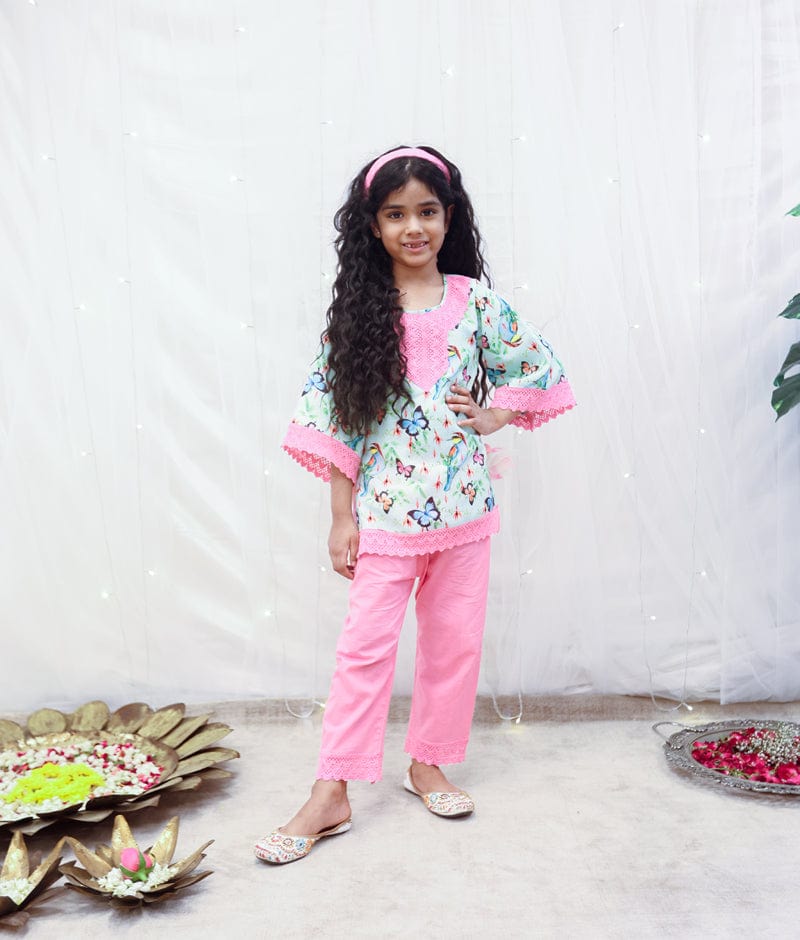 Butterfly Printed Suit Set