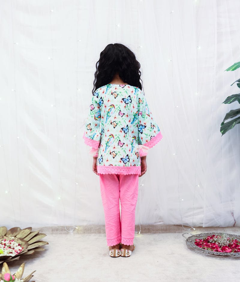 Butterfly Printed Suit Set
