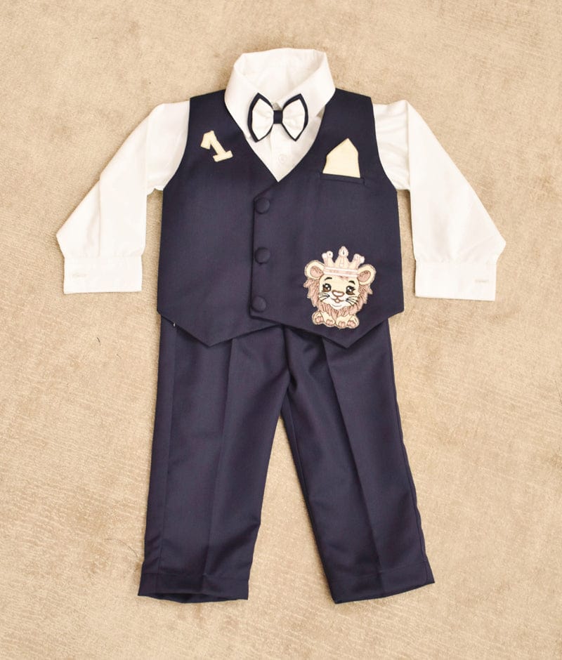 Manufactured by FAYON KIDS (Noida, U.P) Classic Charm: Blue Waistcoat Set