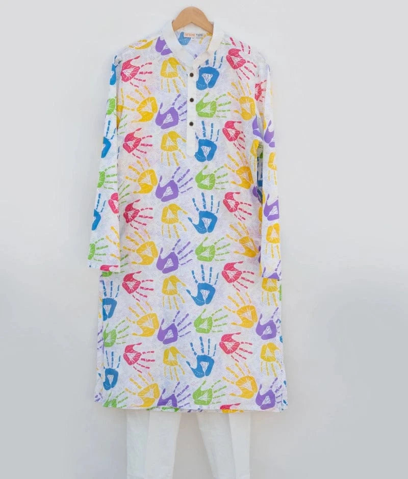 Manufactured by FAYON KIDS (Noida, U.P) Festive Printed Kurta with Pant for Holi