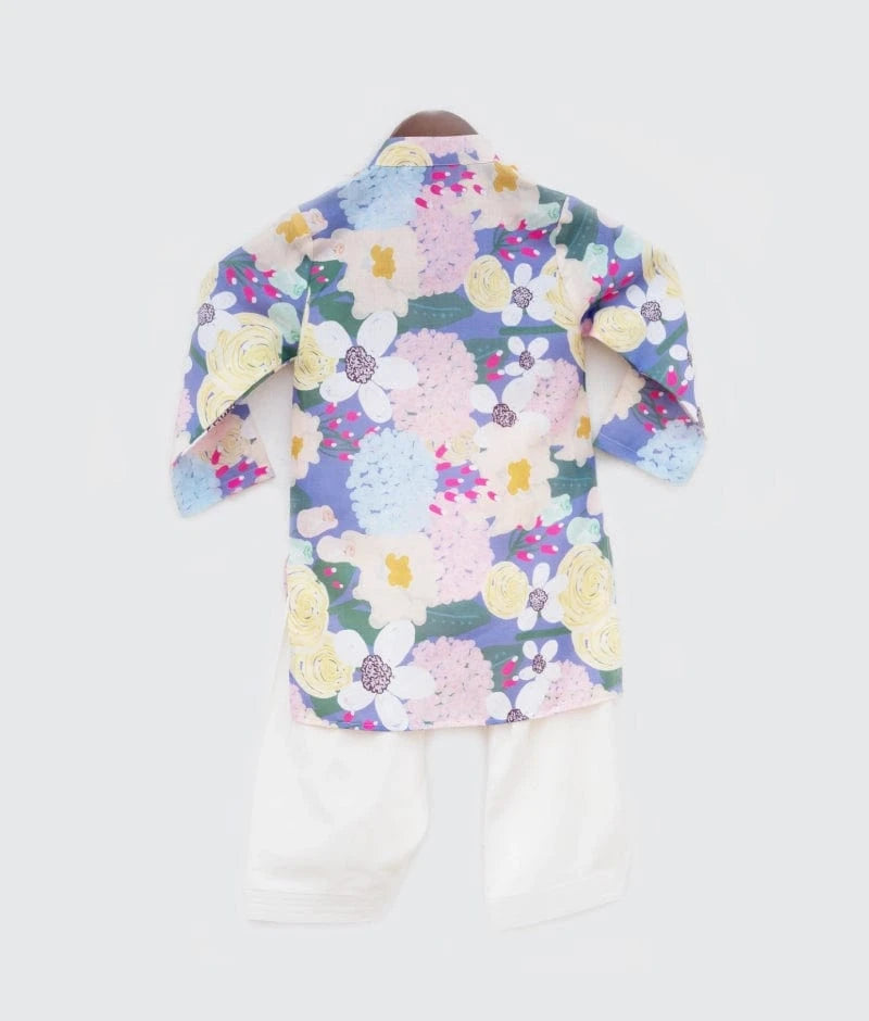 Floral Printed Kurta with Salwar