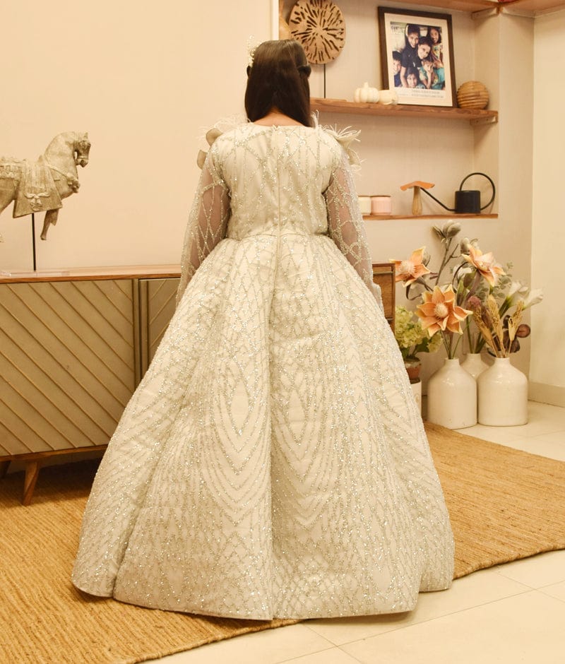 Manufactured by FAYON KIDS (Noida, U.P) Glamorous Sparkle: Grey Sequins Gown