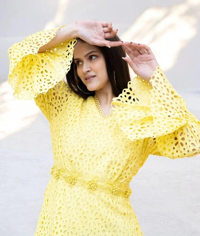 Manufactured by FAYON KIDS (Noida, U.P) Golden Hour Glow Dress