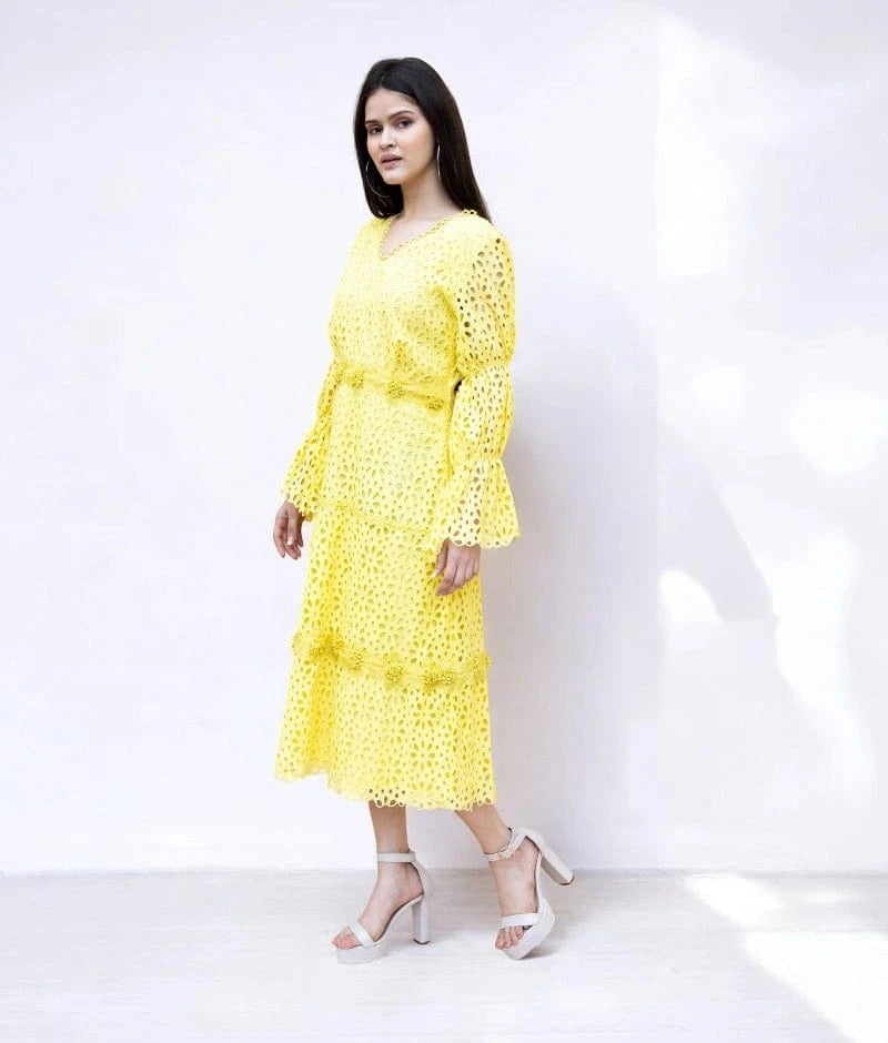 Manufactured by FAYON KIDS (Noida, U.P) Golden Hour Glow Dress