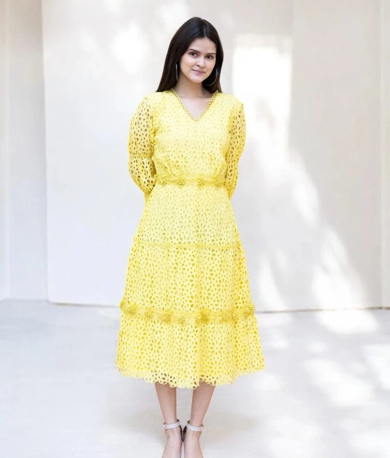 Manufactured by FAYON KIDS (Noida, U.P) Golden Hour Glow Dress