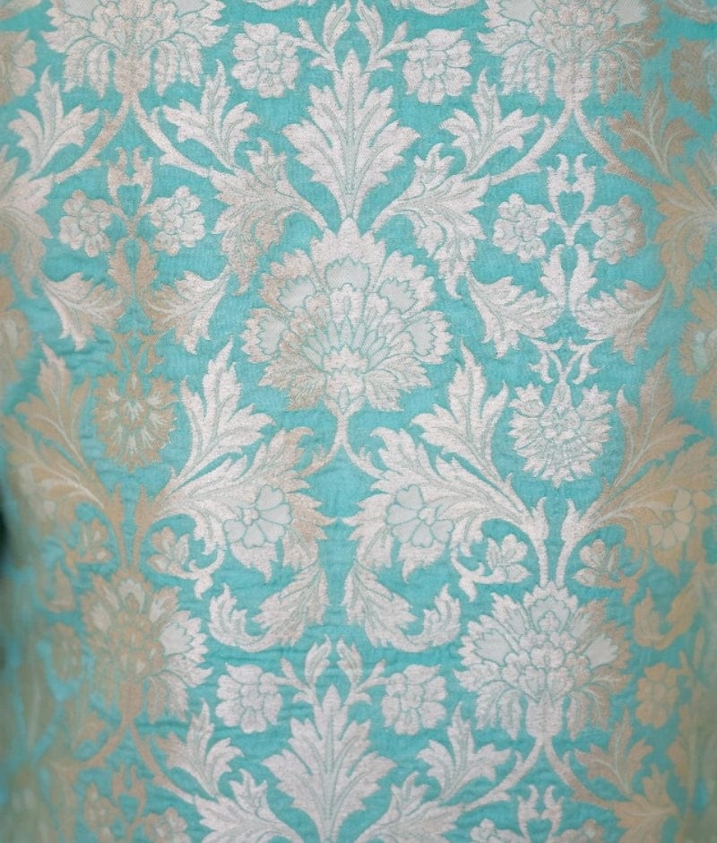 Green Brocade Jacket with Kurta and Pant