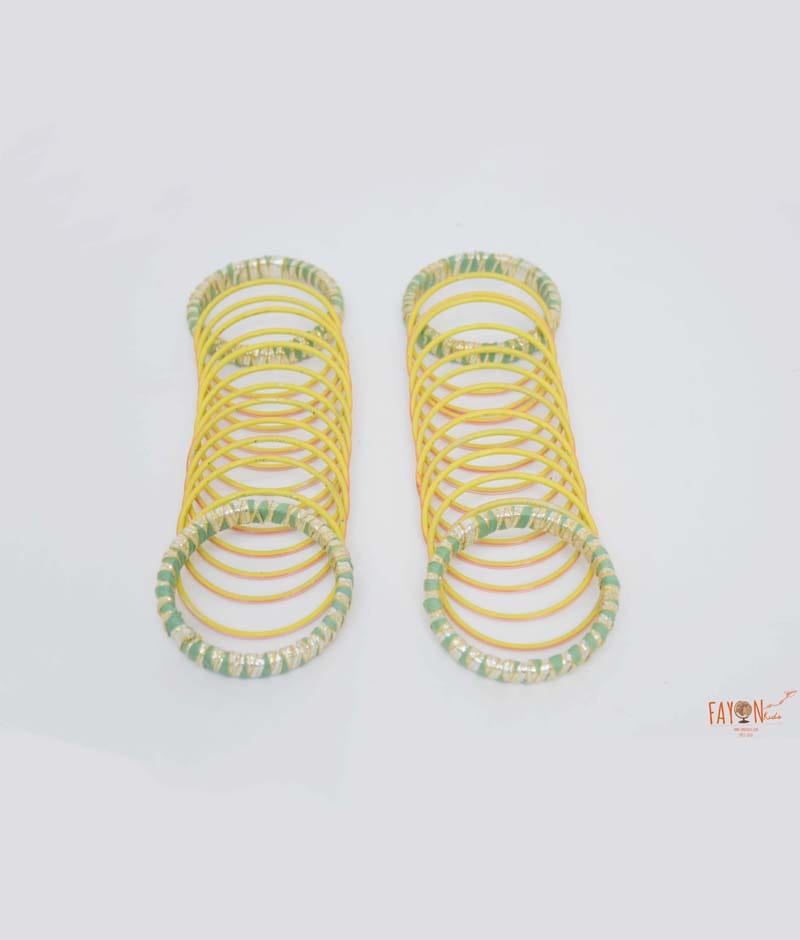Manufactured by FAYON KIDS (Noida, U.P) Green Peach Kada with Bangle