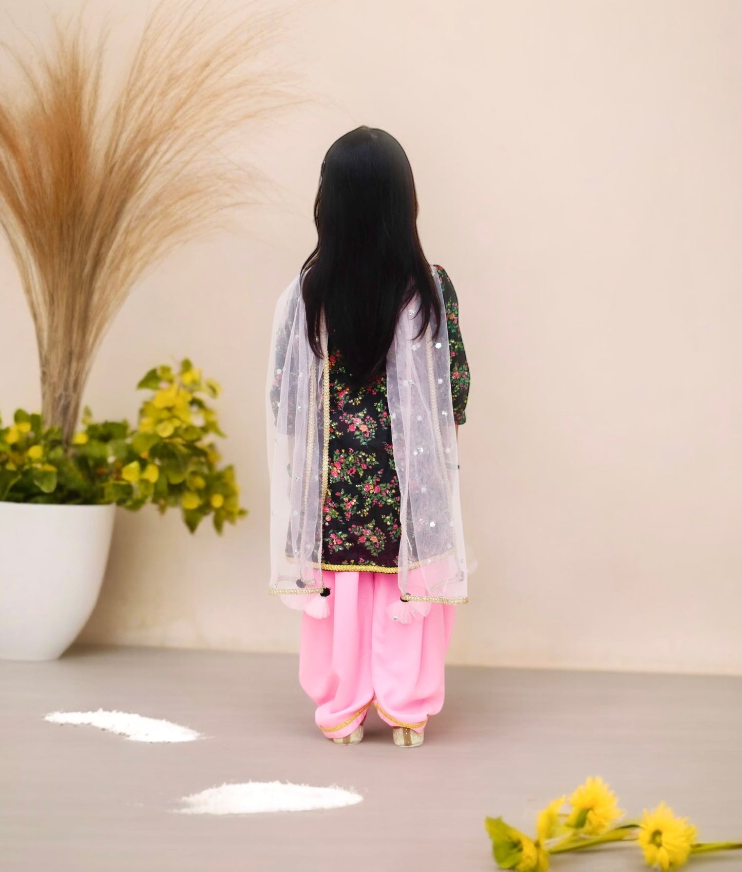 Manufactured by FAYON KIDS (Noida, U.P) Green Printed kurti with Salwar