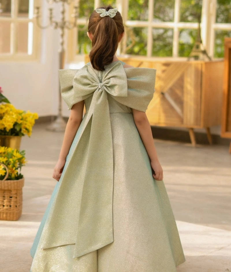 Green Shimmer Party Gown