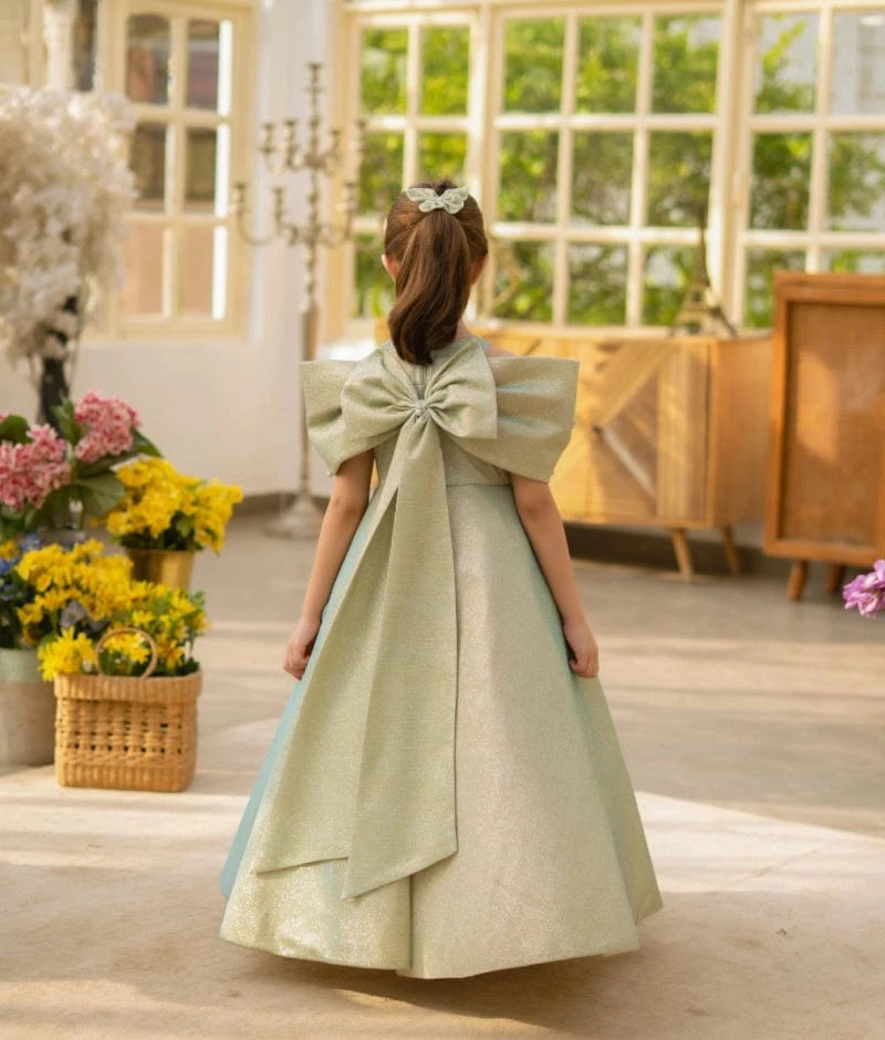 Green Shimmer Party Gown