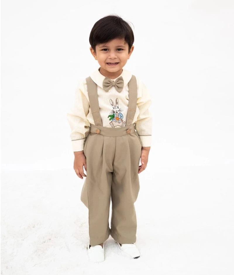 Manufactured by FAYON KIDS (Noida, U.P) Lemon Yellow Rabbit Shirt Set