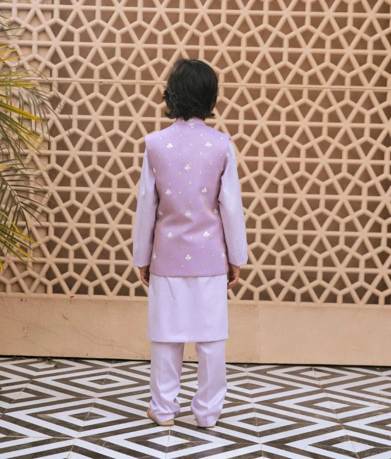 Lilac Charm Nehru Jacket Set