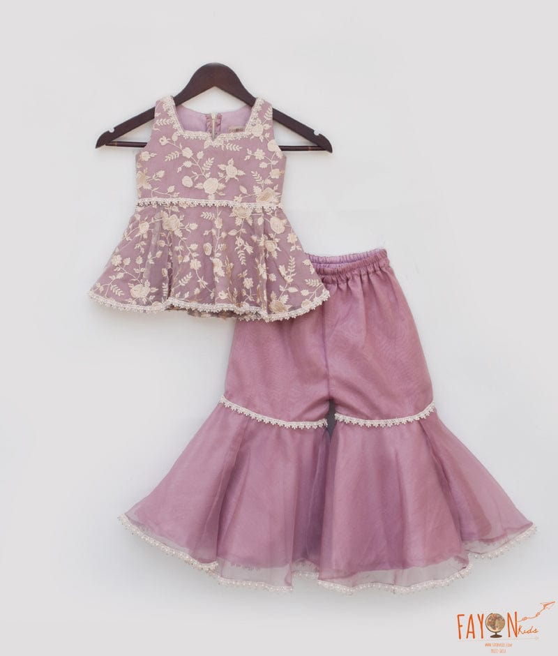 Lilac Parsi Sharara Set