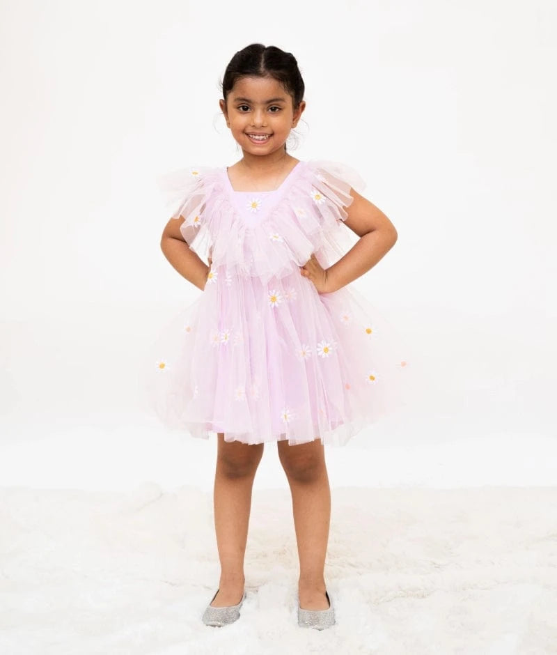 Manufactured by FAYON KIDS (Noida, U.P) Lilac Petal Net Dress
