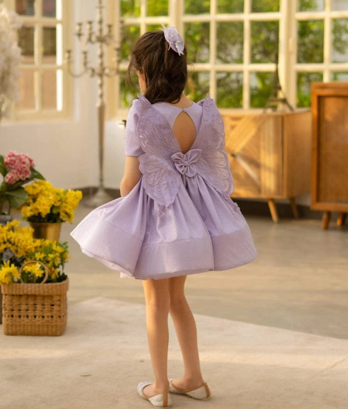 Lilac Shimmer Butterfly Frock