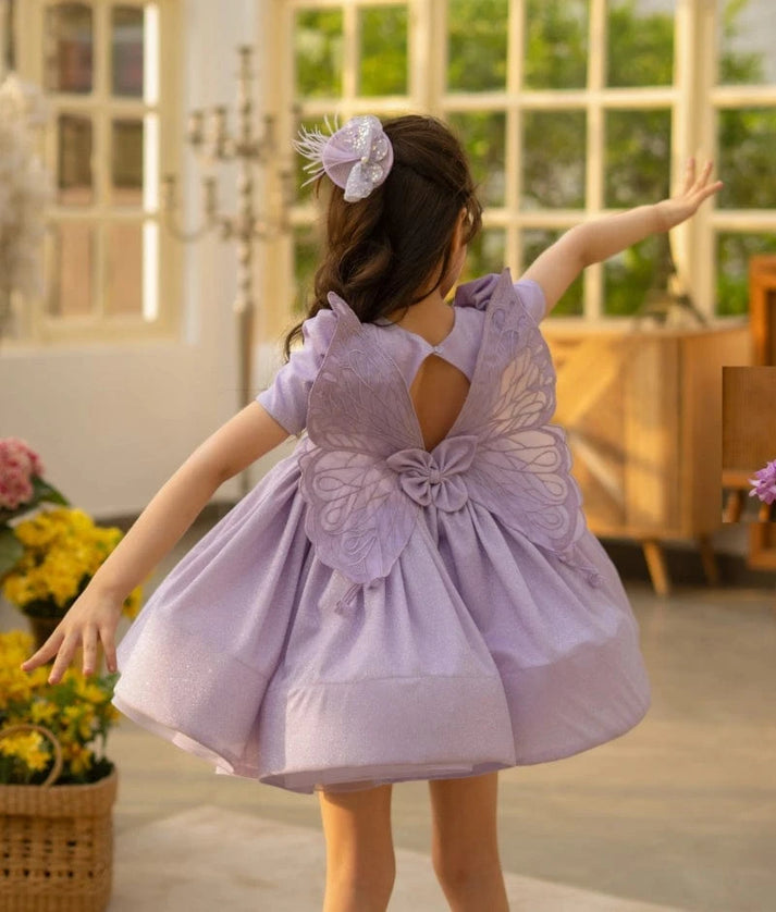 Lilac Shimmer Butterfly Frock