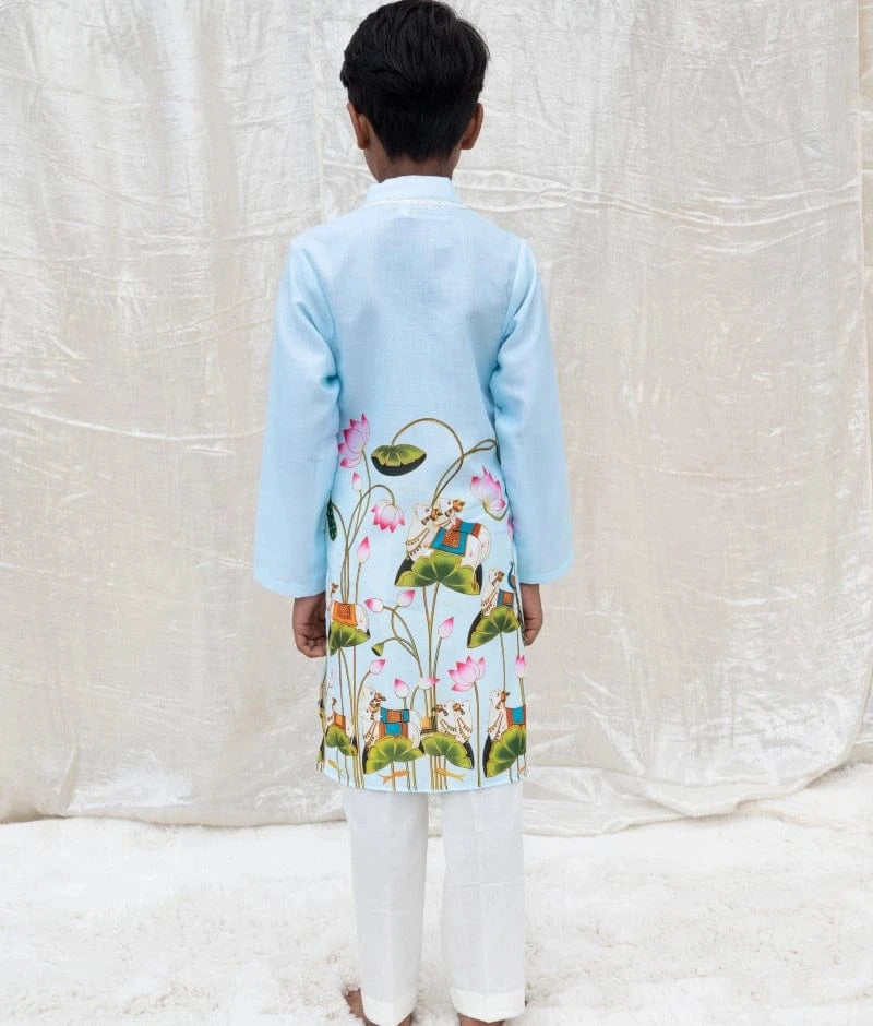 Manufactured by FAYON KIDS (Noida, U.P) Lottes Printed Kurta with Pant