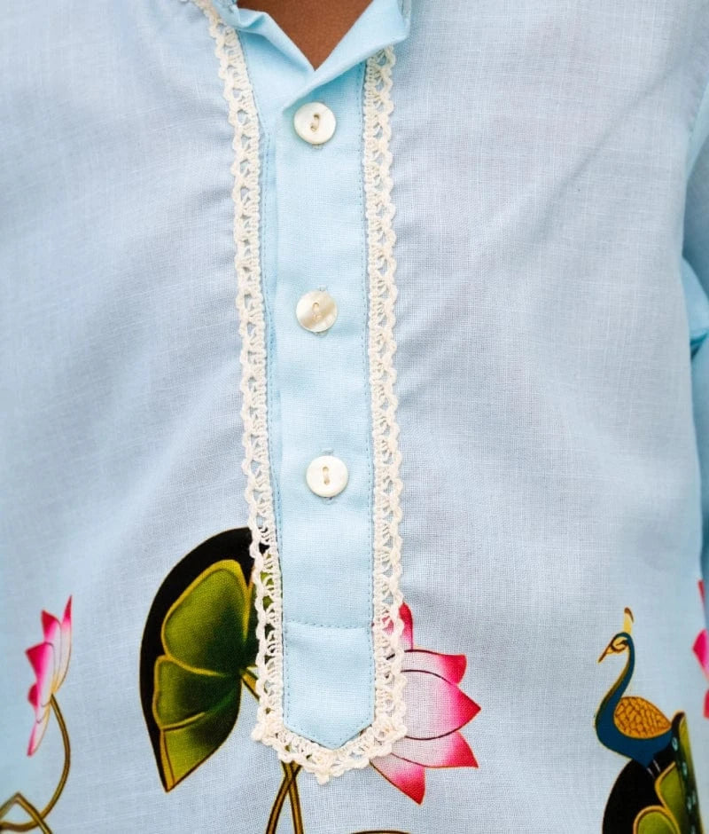 Manufactured by FAYON KIDS (Noida, U.P) Lottes Printed Kurta with Pant