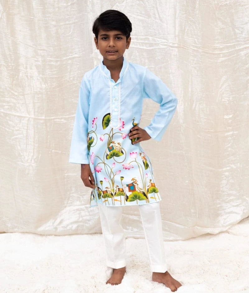 Manufactured by FAYON KIDS (Noida, U.P) Lottes Printed Kurta with Pant