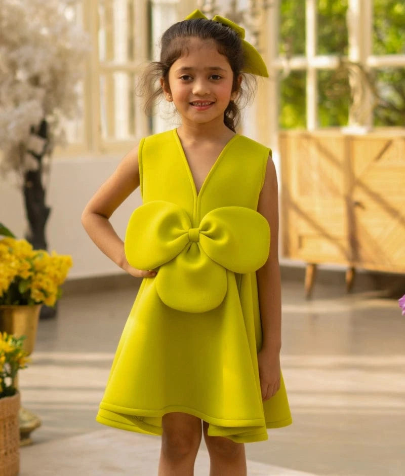 Manufactured by FAYON KIDS (Noida, U.P) Mint Bloom Neoprene Dress