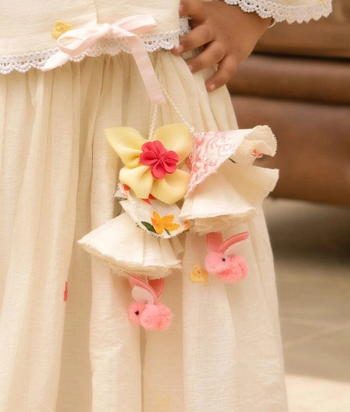 Off-White Embroidered Lehenga Set