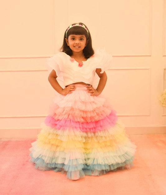 Ombre Chic Crop Top Set