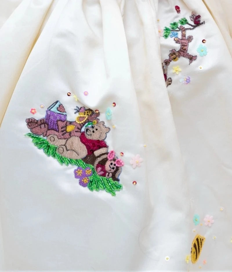 Pearl Whirl Satin Gown